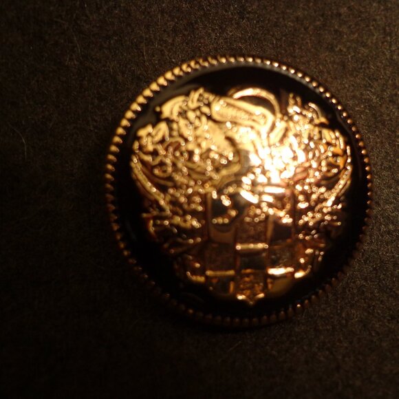 NWOT VINCE COMUTO Military-Style Wool Pea Coat W's L Army Green Gold Buttons - Picture 12 of 16